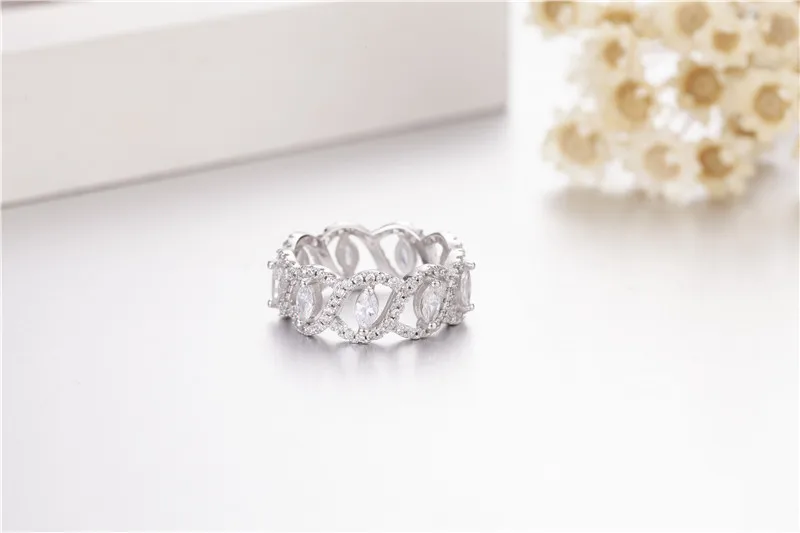 Женское Обручальное кольцо из серебра 925 пробы с фианитом|Кольца| |