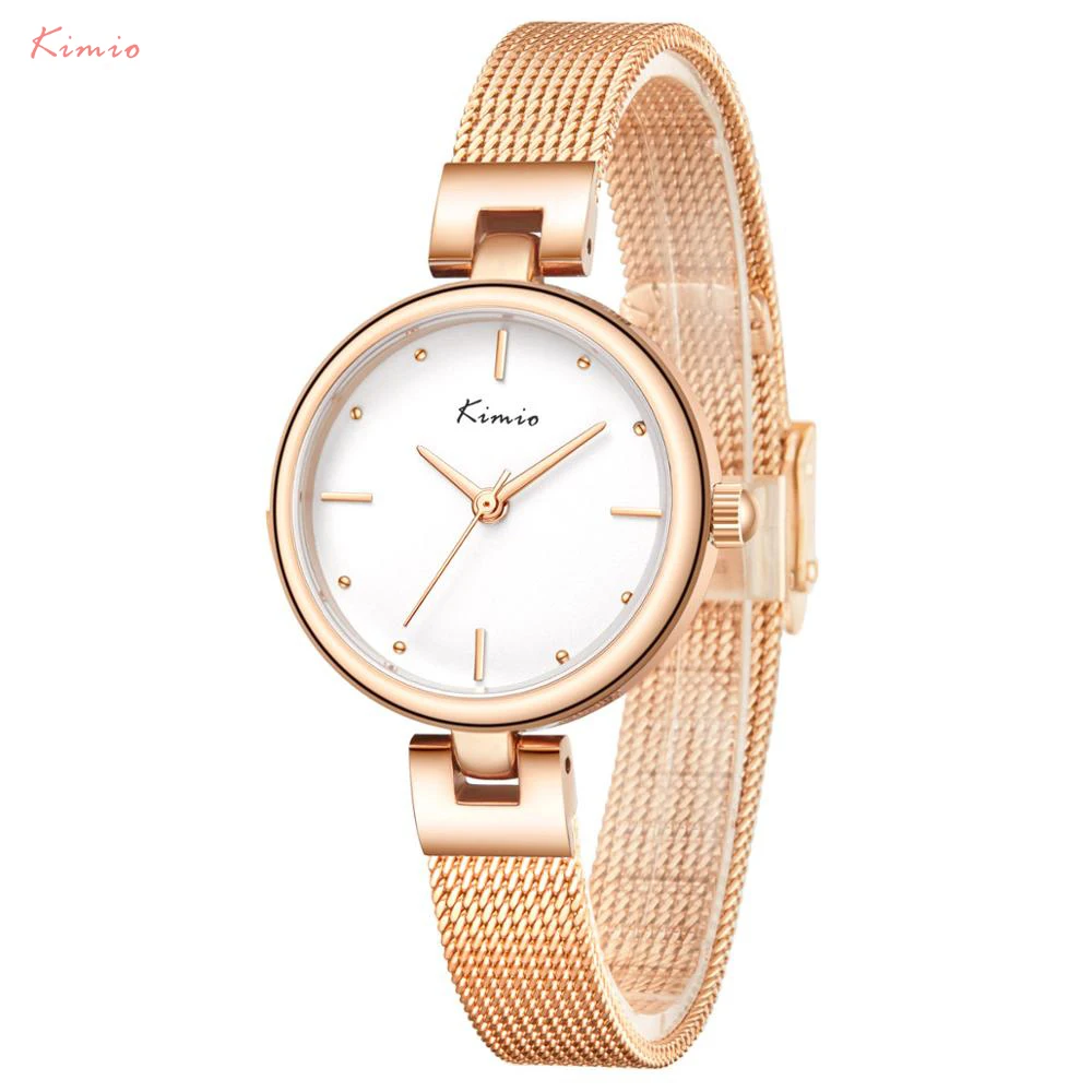 

Женские наручные часы KIMIO, ультратонкие наручные часы из нержавеющей стали, K6351S, 2020