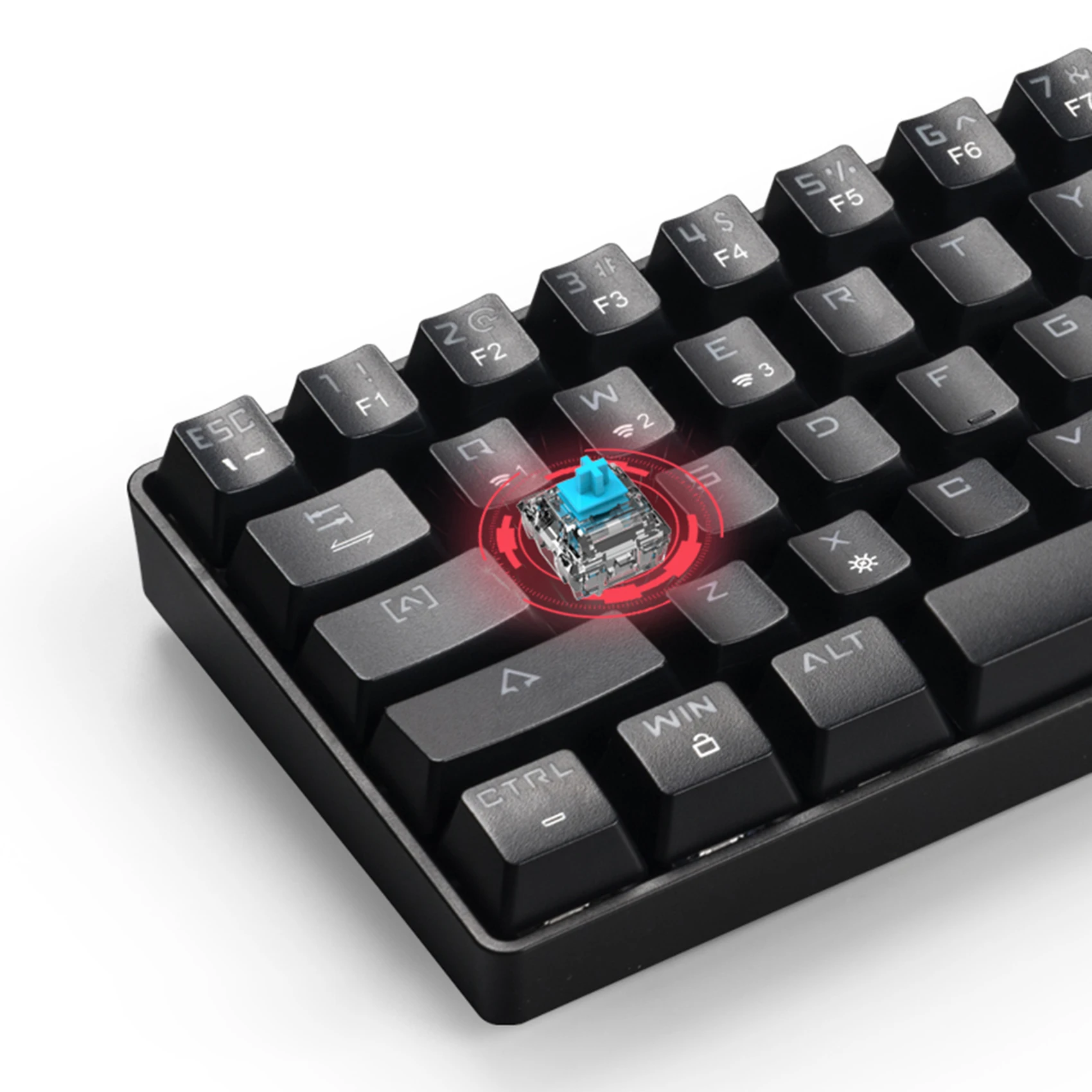 

Wireless Mechanical Keyboard with Bluetooth 5.0 and C-Type Wired 61 Keys Gaming Keyboard for PC Laptop Gamers