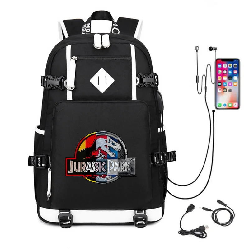 Горячая Распродажа парк и мир Юрского Периода Рюкзак Многофункциональный USB