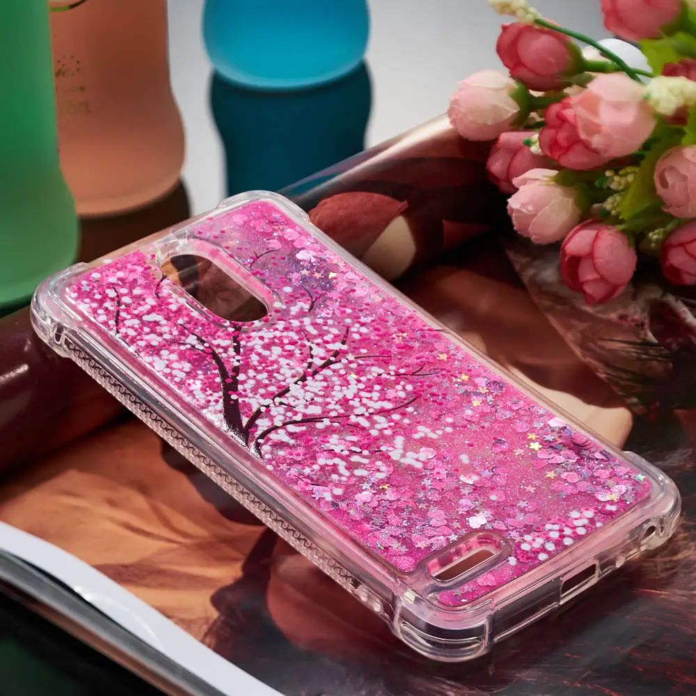 Для LG Q Stylus Plus милый глиттер Переливающаяся жидкость чехол для Stylo 4 бампер крышка 3