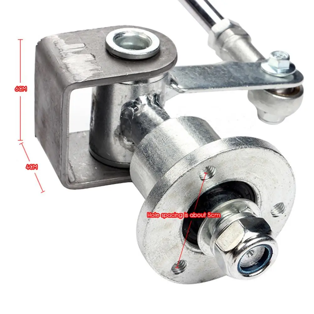 

168CC GO Kart UTV ATV Front Steering Gear Rack Joint Tie Rod & Wheel 5cm Flange 640mm