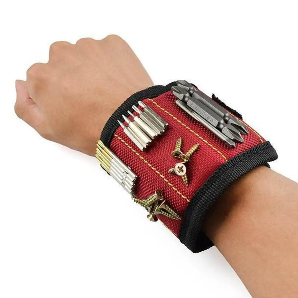 

Three Row Magnetic Magnetic Wristband Kit Built-In 2Pcs Super Powerful Magnets Strong Magnets For Holding 1 Pcs
