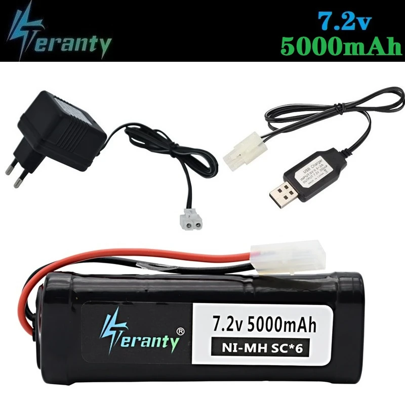 Обновленная мощность 7 2 в 5000 мАч батарея с разъемом Tamiya зарядное устройство SC * 6
