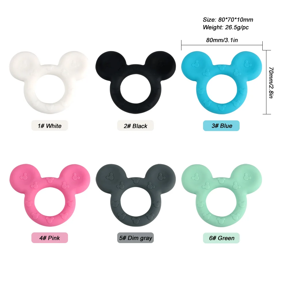 Kovict 1pc Koala Silicone Chew Toy Infant Beads DIY Necklace Nursing Pendant Food Grade SiliconeFor Jewelry Making Bulk |