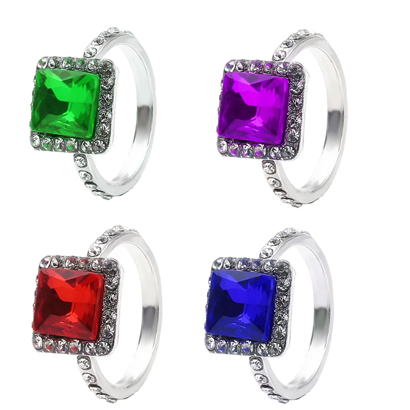 

BAOPON модные свадебные кольца с кристаллами для женщин квадратный кубический цирконий серебряного цвета Брендовое кольцо романтический под...