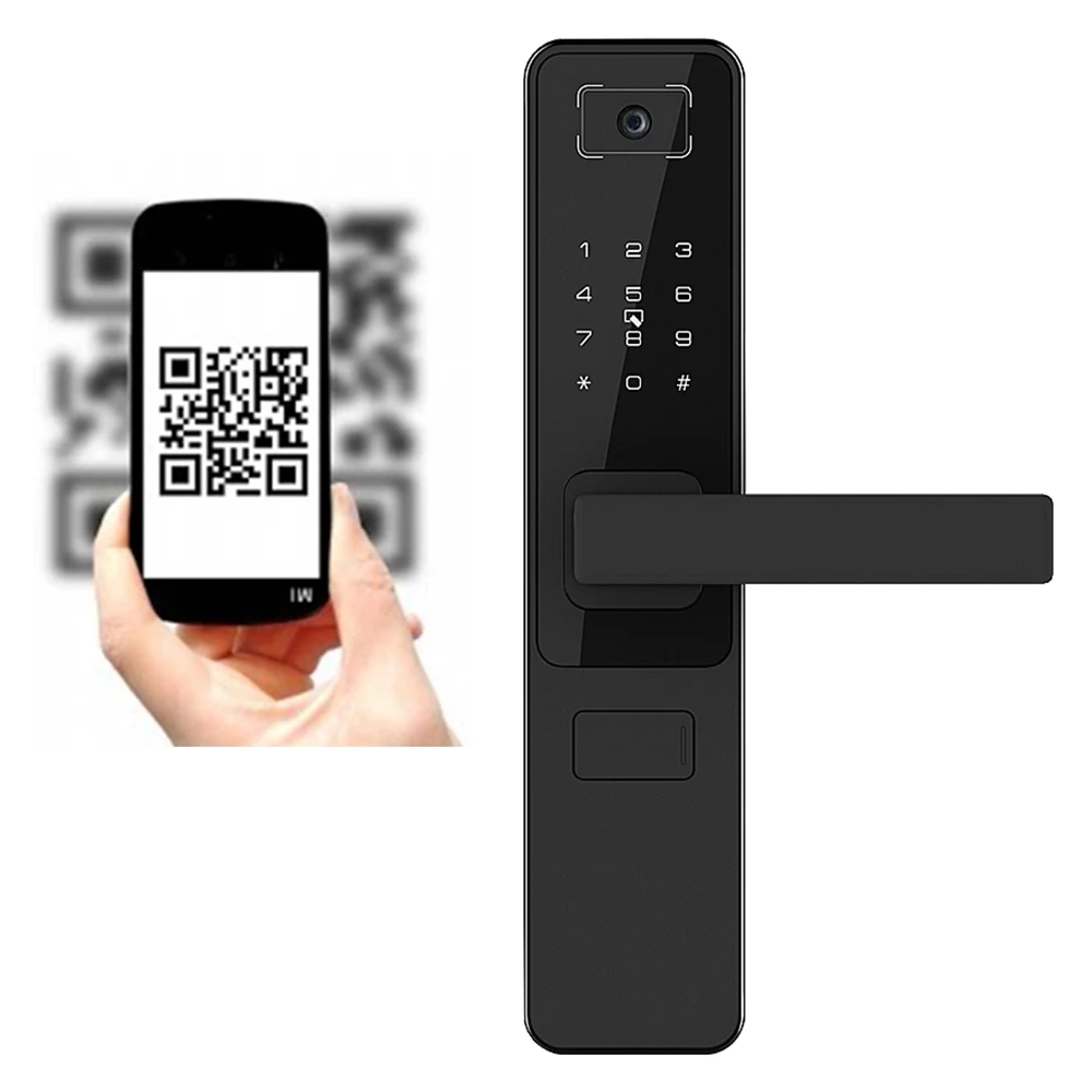 

Key, IC card, Password and Scan QR Code Home Hotel Smart Lock App Digital Door Lock