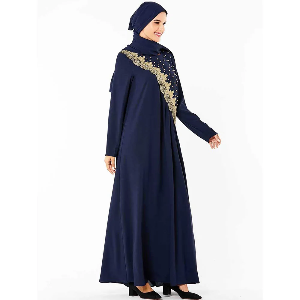 Платье средней Восточной моды достойное женское арабское вышитое бисером