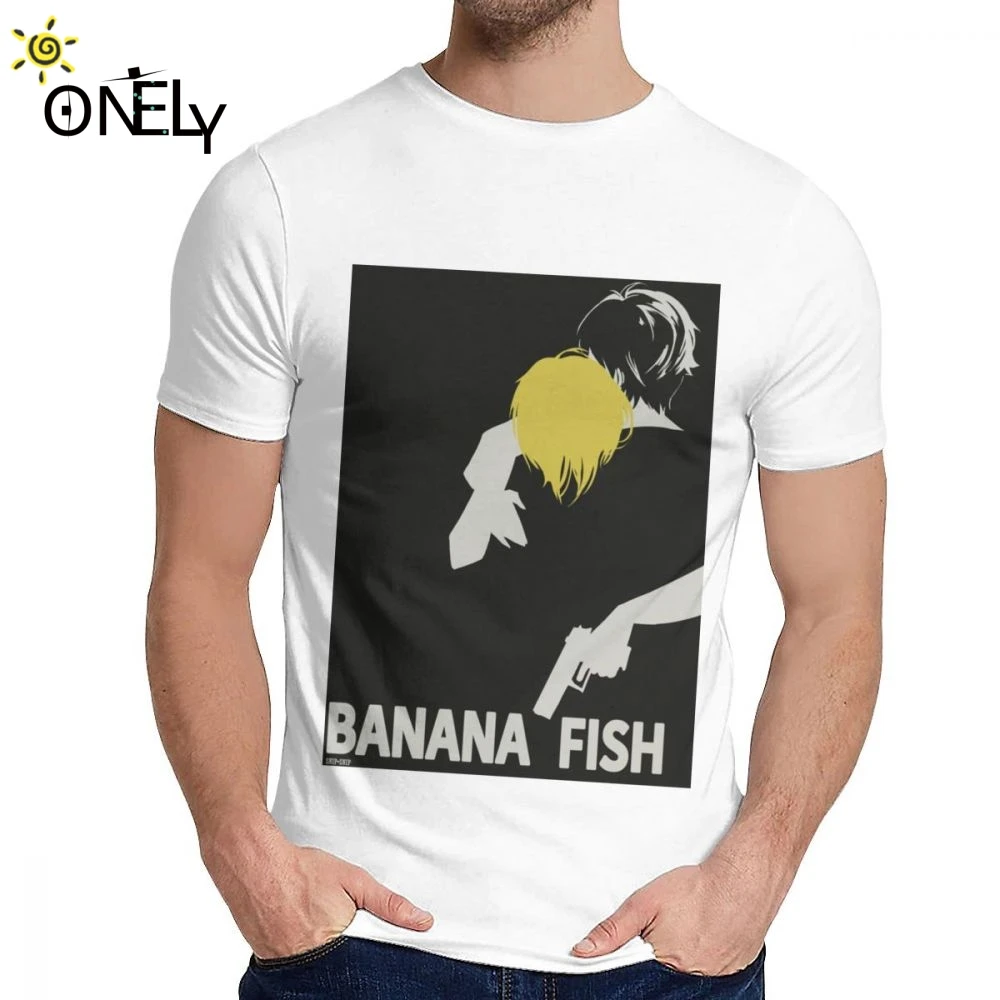 

Boy Tee Shirt Banana Fish Anime Comic Soft Funny Classic Round Neck Hip Hop T-shirt