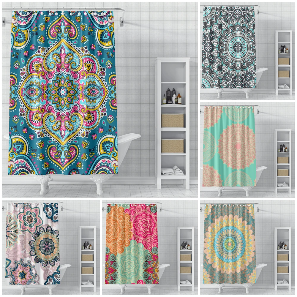 Занавеска для душа в богемном стиле водонепроницаемая декоративная штора из