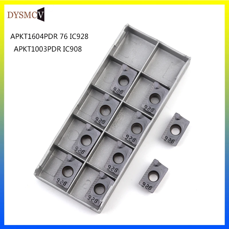 

10PCS APKT1604 PDER 76 IC928 APKT1003 IC908 High Quality Carbide Blade External Knife APKT 1604 CNC Turning Tool