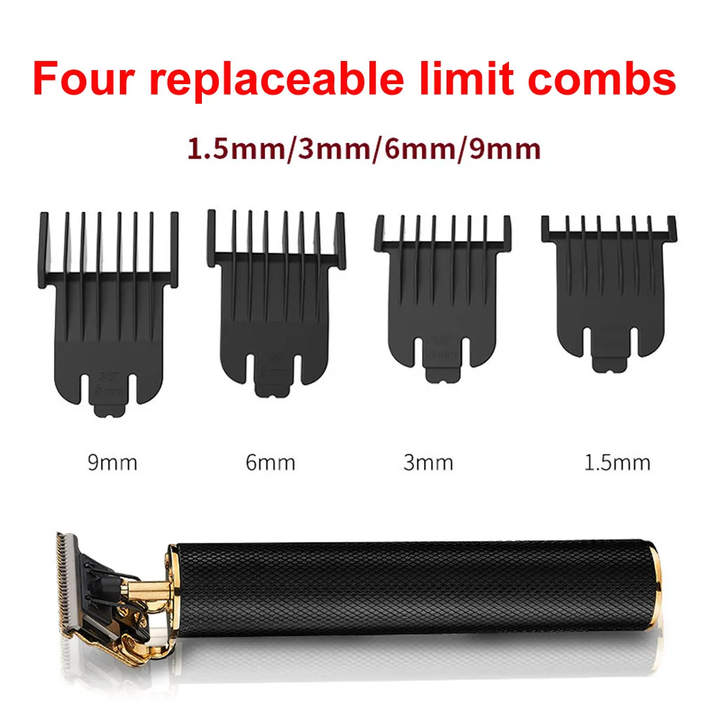 

Professional Electric Hair Clipper T-Outliner Skeleton USB Rechargeable Carving Hair Trimmer Men haircut Styling tool