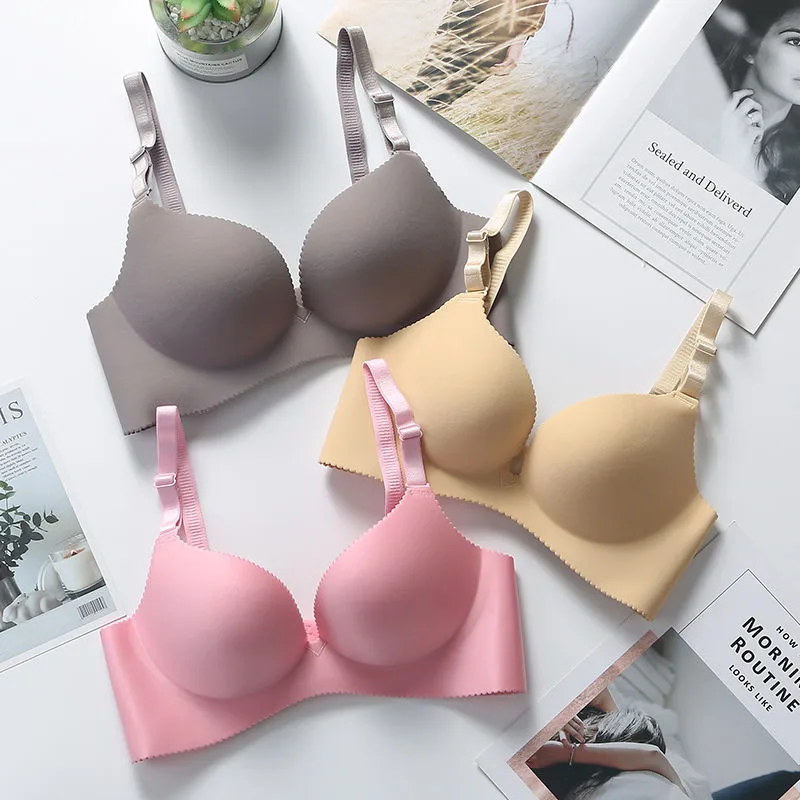 

Underwear for Women Comfort Intimates Gather Brasieres Adjustable Detachable Straps Bras Girl Sexy Lingerie Push Up Bra Black