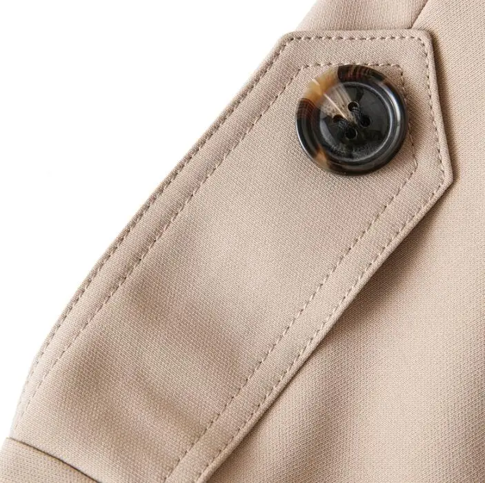 

classic Mens trench coats man coat men Single-breasted clothes kaban slim fit overcoat long sleeve 2020 new designer khaki