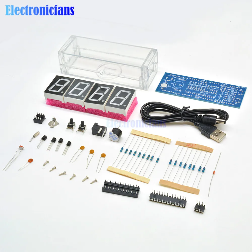 Электронные часы со светодиодсветодиодный подсветкой устройство для контроля