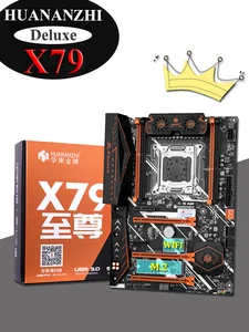 Игровая материнская плата HUANANZHI X79 Делюкс, с NVMe M.2 SSD, слот 4 DDR3, ОЗУ до 128 ГБ, покупка запчастей для компьютера, гарантия 2 года