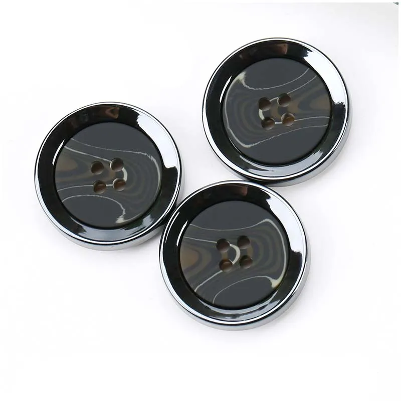 10 шт Круглые смоляные кнопки черная кнопка для костюм DIY рубашки четыре