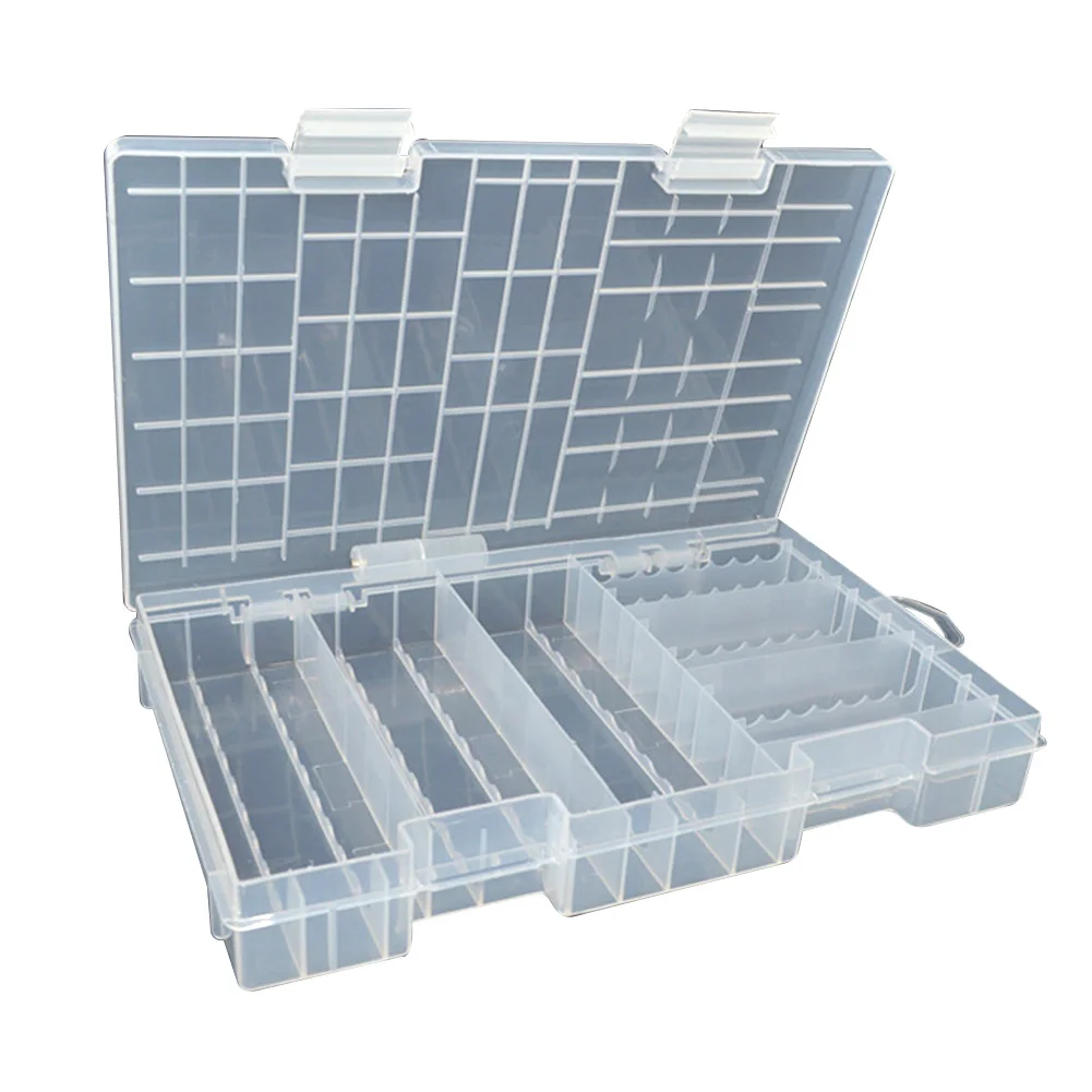 

2PCS Practical Large Capacity Durable Waterproof Plastic Case Portable Transparent Large Storage Box Dustproof Battery Holder
