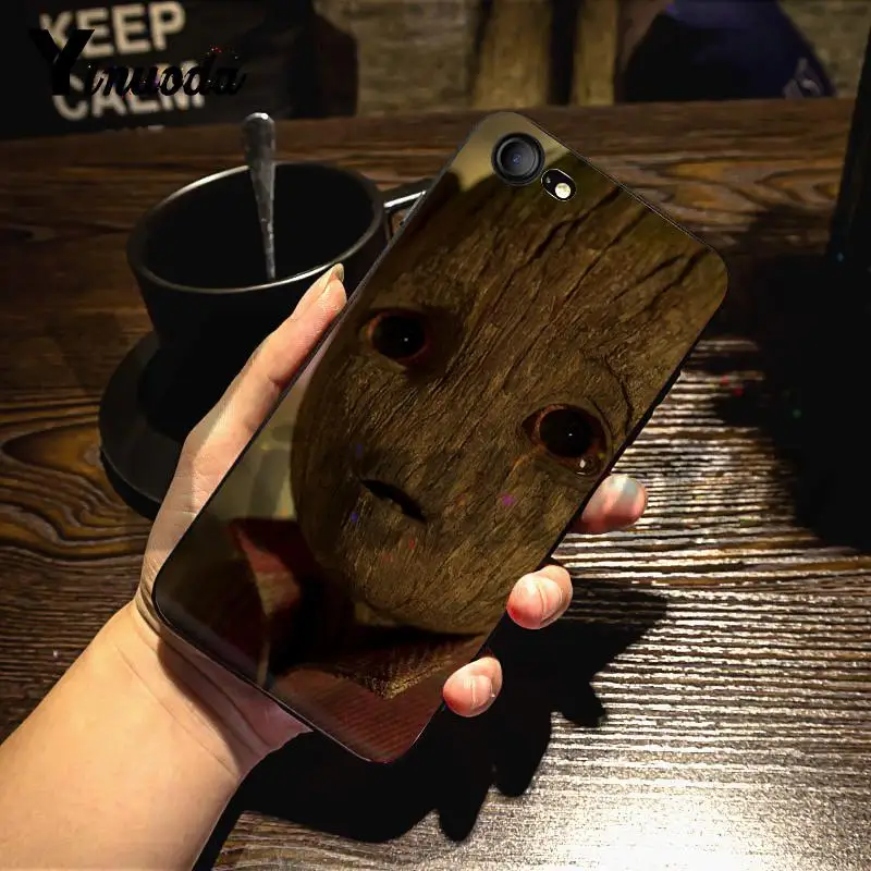 Фото Yinuoda для iphone 7 6 X Чехол Guardian Rocket енот Groot Treeman красивый чехол телефона 7X6 6S 8 Plus 5 XS XR Yinuoda для iphone 7 6 X Чехол Guardian Rocket енот Groot Treeman красивый чехол телефона 7X6 6S 8 Plus 5 XS XR