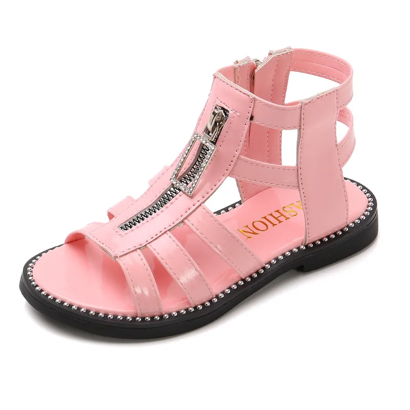 

2020 New Girl Summer Sandals For Big Kids Children Student Shoe For Little Girl Princess Gladiator Sandal 3 4 5 6 7 8 9 10 11 12