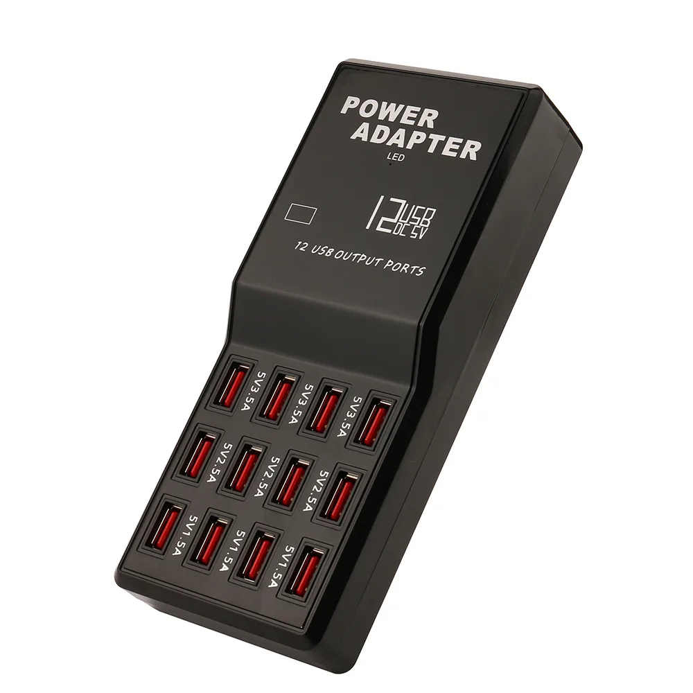 Портативное зарядное устройство с несколькими портами USB 12 портов 60 Вт/12 а