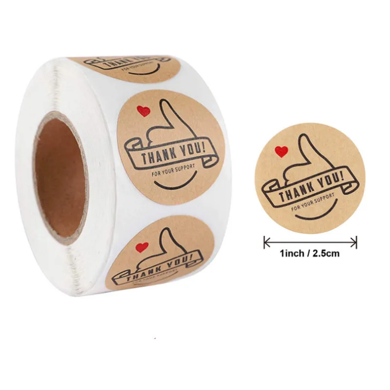 

Thank you seal sticker gift stickers for small business 1 inch mini labels 500pcs per roll