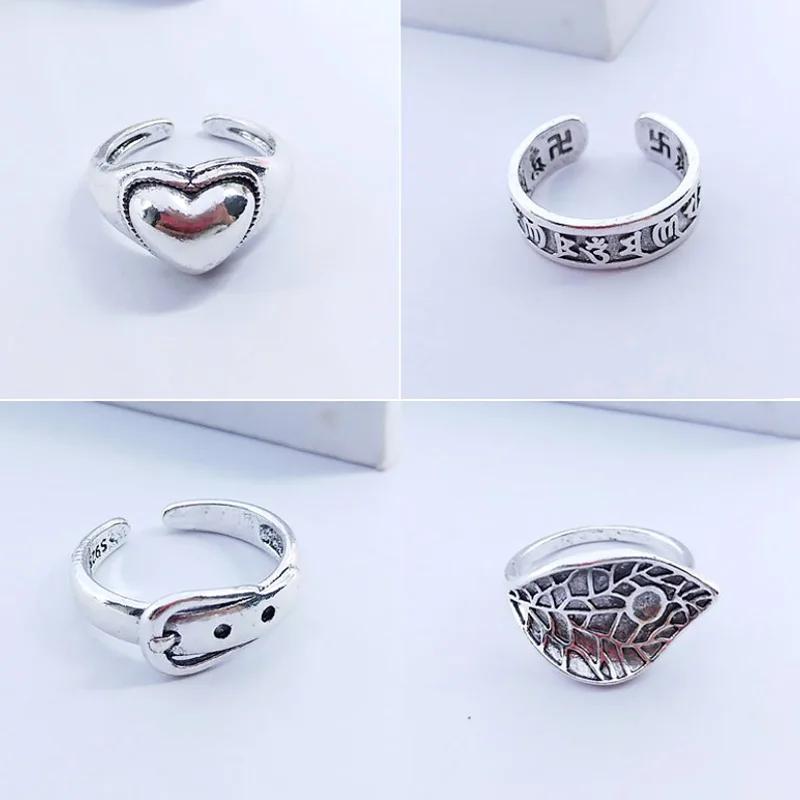 Кольцо с цифрами и сердечками 5 шт. | Украшения аксессуары