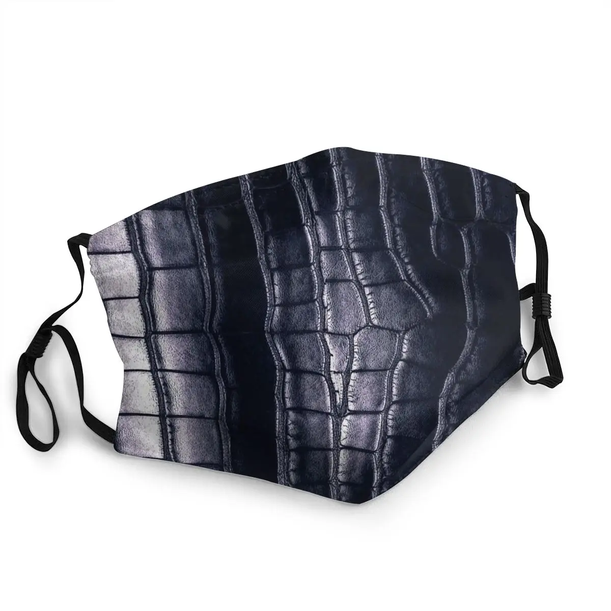 

Маска для лица из темной крокодиловой кожи для взрослых, неодноразовый респиратор с узором, текстурой кожи, пыленепроницаемостью и защитой ...