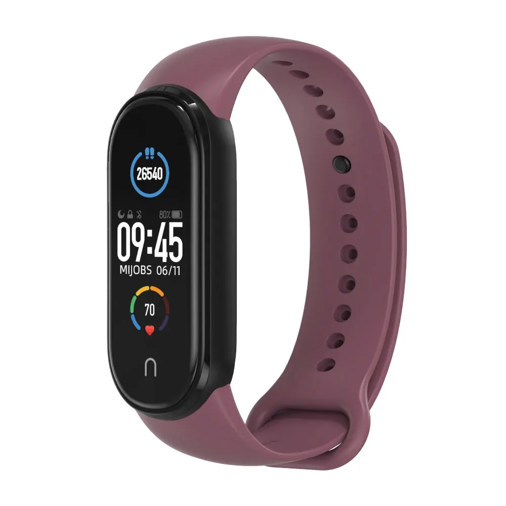 Ремешок силиконовый для Mi Band 6 5 4 3 водонепроницаемый браслет из силикагеля