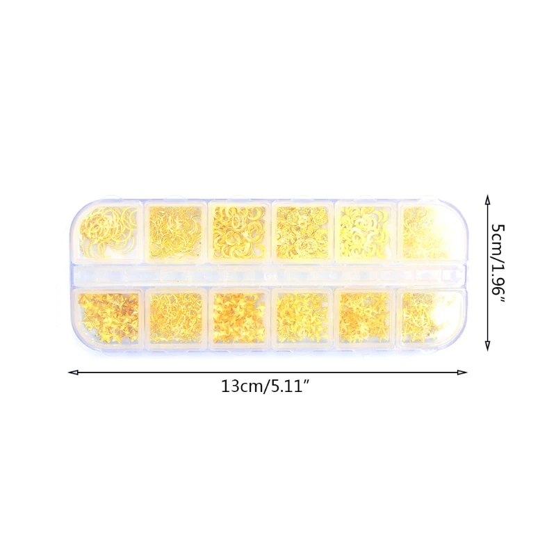 

Heart Star Moon Mix Shape DIY Filling Golden Materials Filler UV Epoxy Resin Jewelry Making Nail Decoration