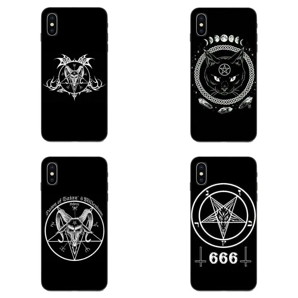 Гибкий логотип Killstar Satanism для Galaxy A8 A9 Star Note 4 8 9 10 S3 S4 S5 S6 S7 S8 S9 S10 Edge Lite Plus Pro G313|Бамперы|