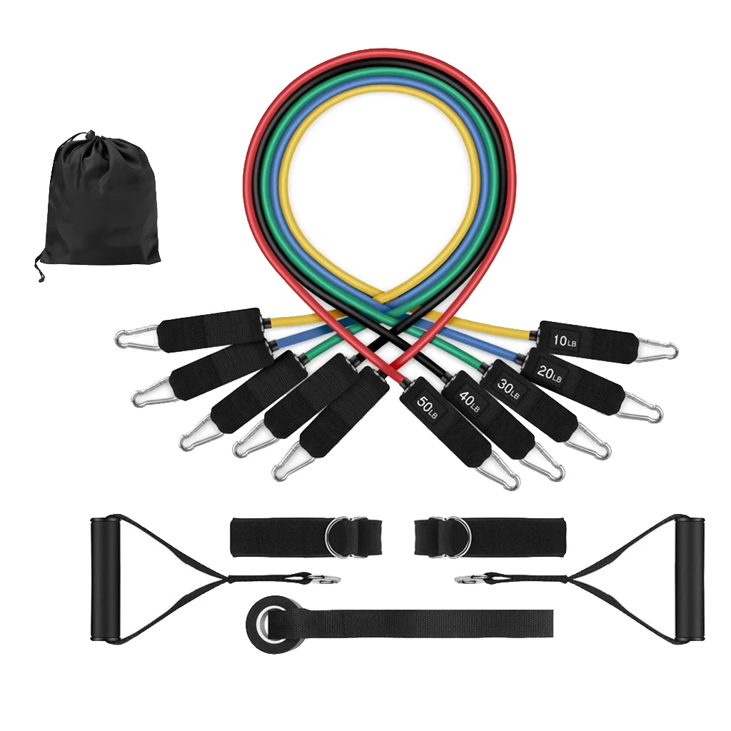 

11pcs Resistance Bands Set with Handles Workout Bands Fitness Supplies