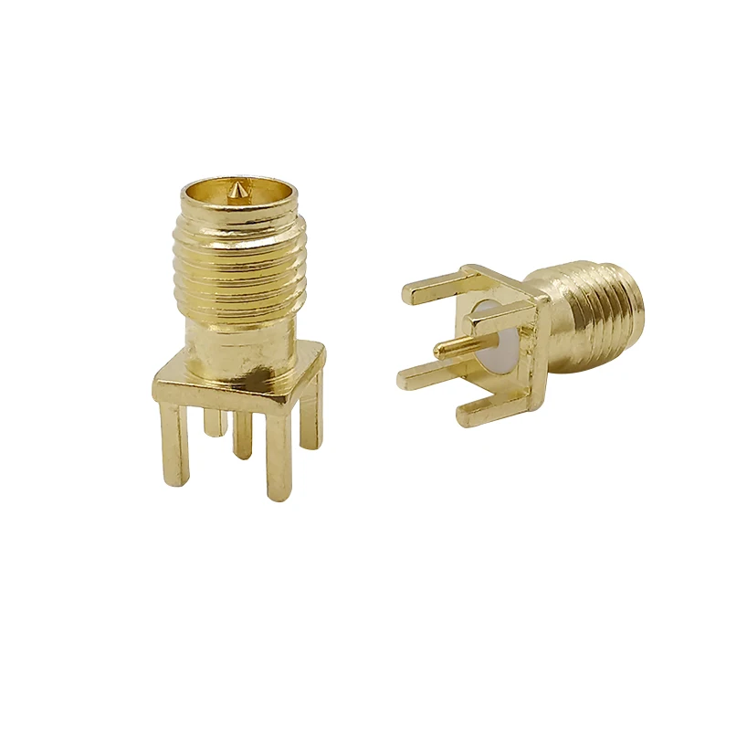 Коннектор RP SMA мама (штырь) с зажимом для кромки печатной платы|Соединители| |