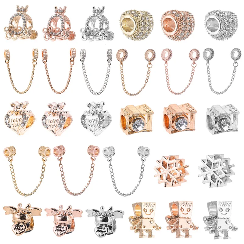 

1 шт., бусины-шармы для браслета, 3 цвета