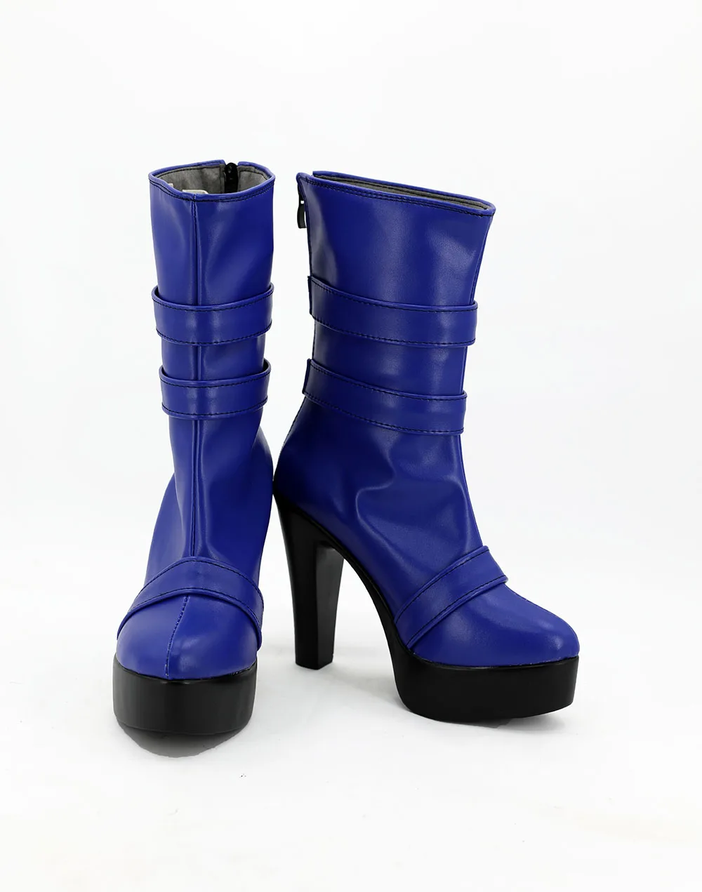 Сапоги для косплея Сейлор Уран обувь на высоком каблуке синего цвета