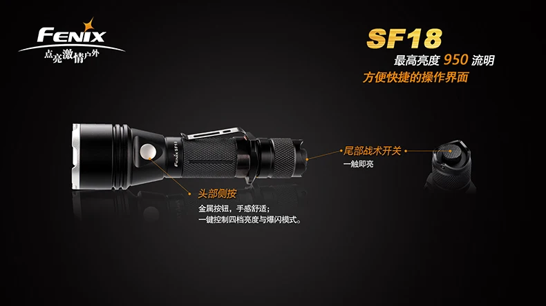 Fenix SF18 Cree XM-L2(U2) светодиодный 950 люмен TK22 фонарики