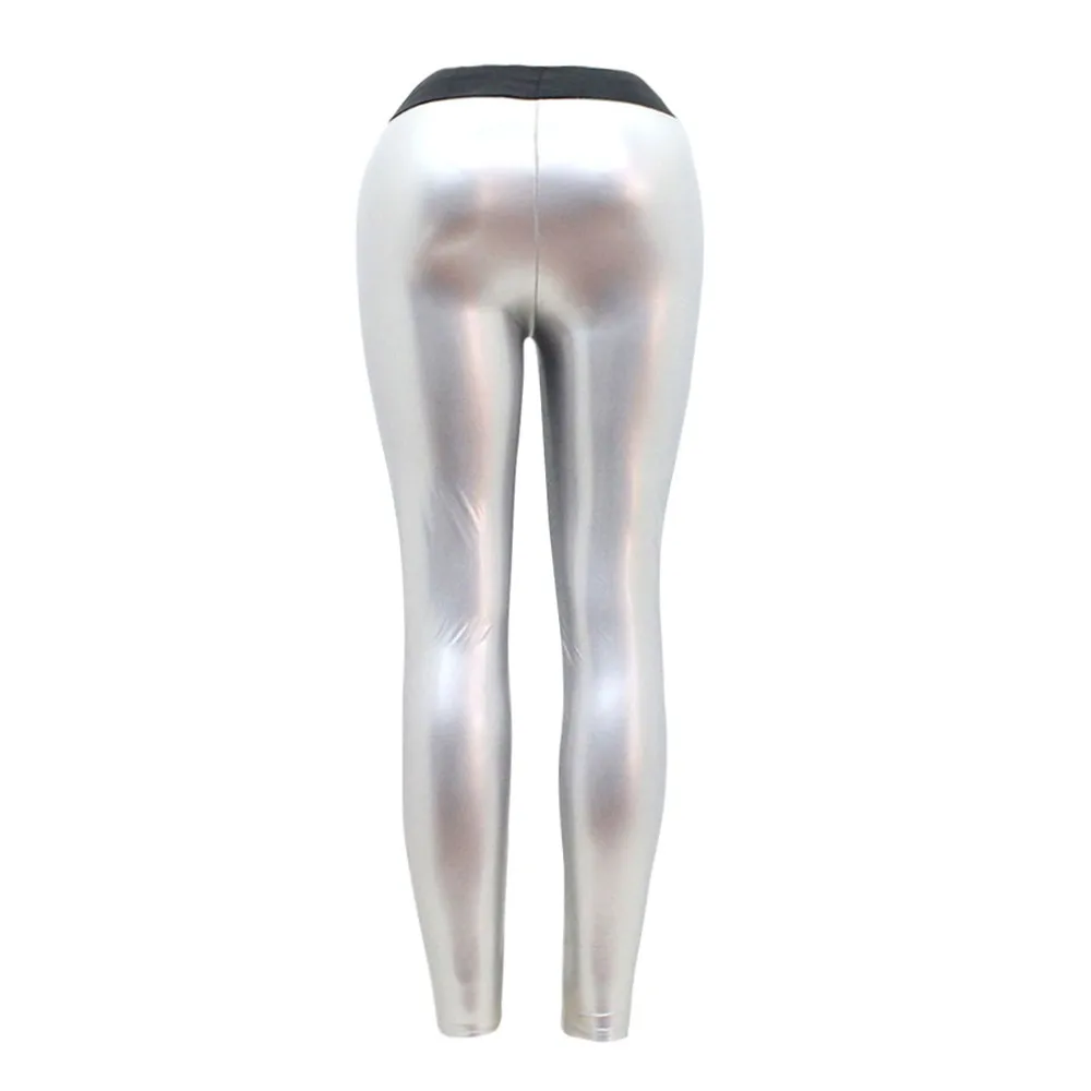 Брюки из искусственной кожи женские сексуальные тонкие Блестящие модные женские мягкие эластичные виниловые кожаные леггинсы брюки# G7