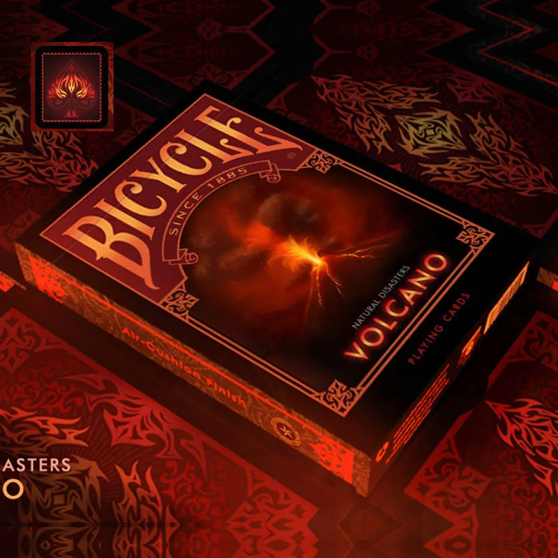 Volcano Велосипед природные катаклизмы Siries игральные карты коллекционные покер USPCC Ограниченная серия колода волшебные карты фокусы реквизит - Цвет: Volcano