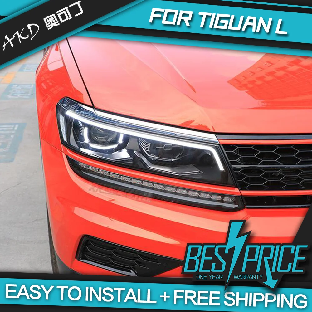 Автомобильные фары для Tiguan L 2017-2021 Стандартная автомобильная фара в сборе LHD RHD