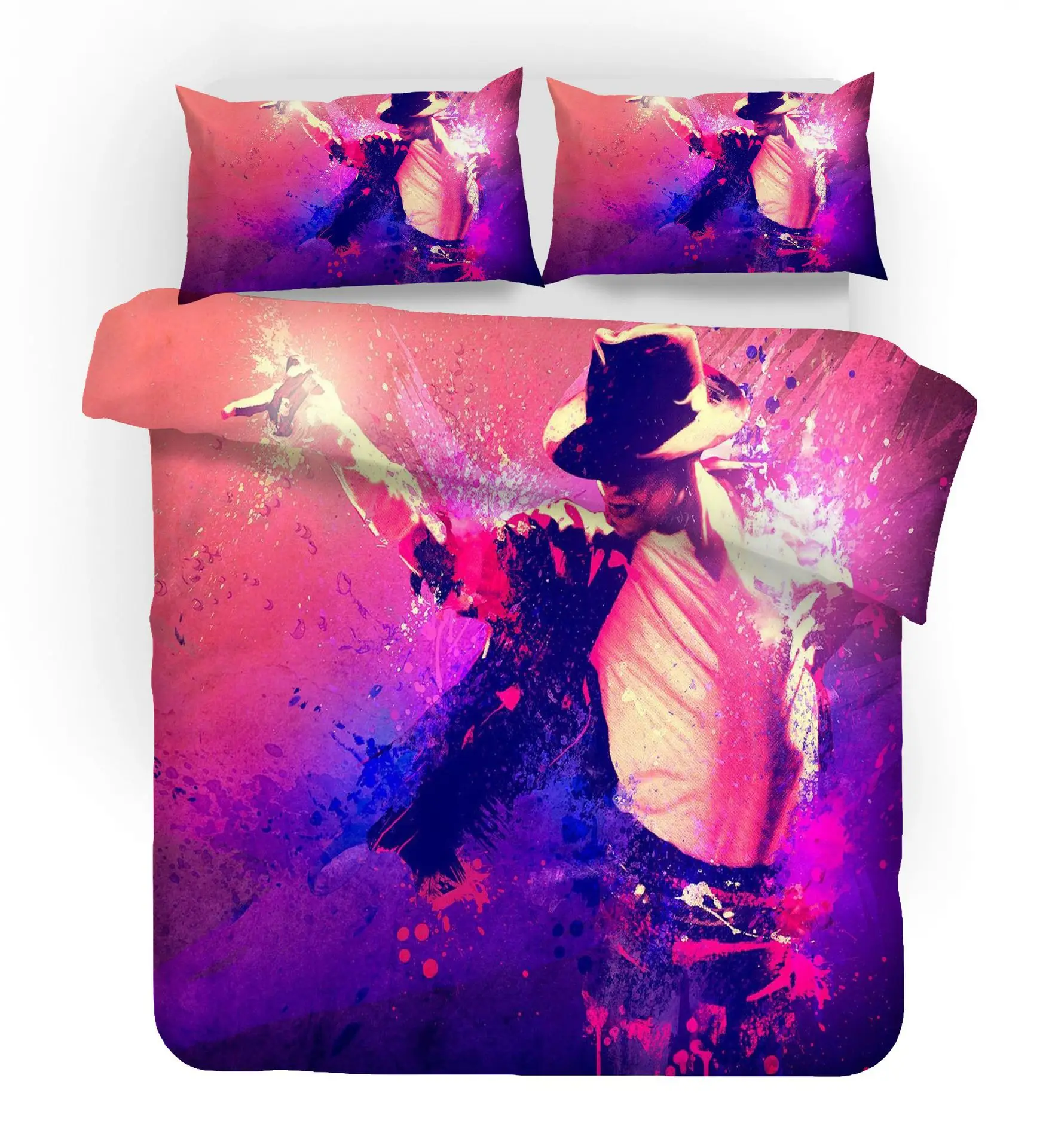 

Michael Jackson 3D Bedding Set Duvet Covers Pillowcases One Piece Comforter Bedding Sets Bed Linen