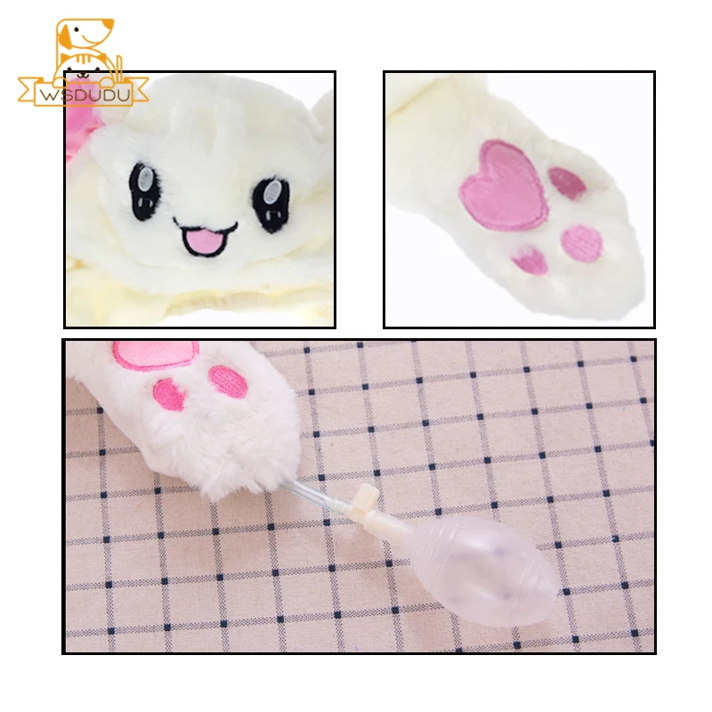 Кавайная шапка с движущимися ушами в виде животных кролик кошка собака свинья