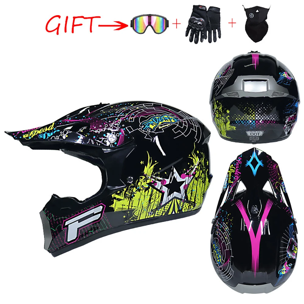 Профессиональный Гоночный Кроссовый шлем hors route Casque Moto Capacete Moto Casco внедорожный мультяшный детский мотоциклетный шлем
