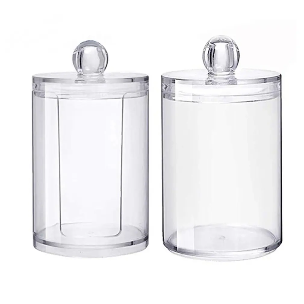 

Storage Box Acrylic Multifunctional Round Storage Box Container Cosmetic Makeup Cotton Pad Organizer