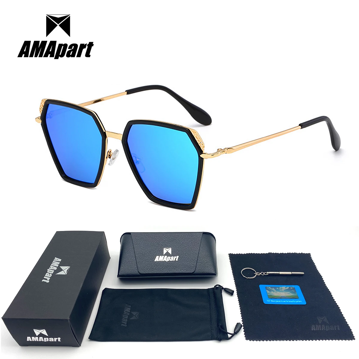 

AMApart High Quality Polarized Sunglasses For Women Driving Fishing Sports Outdoors UV400 Protection Anti-Glare