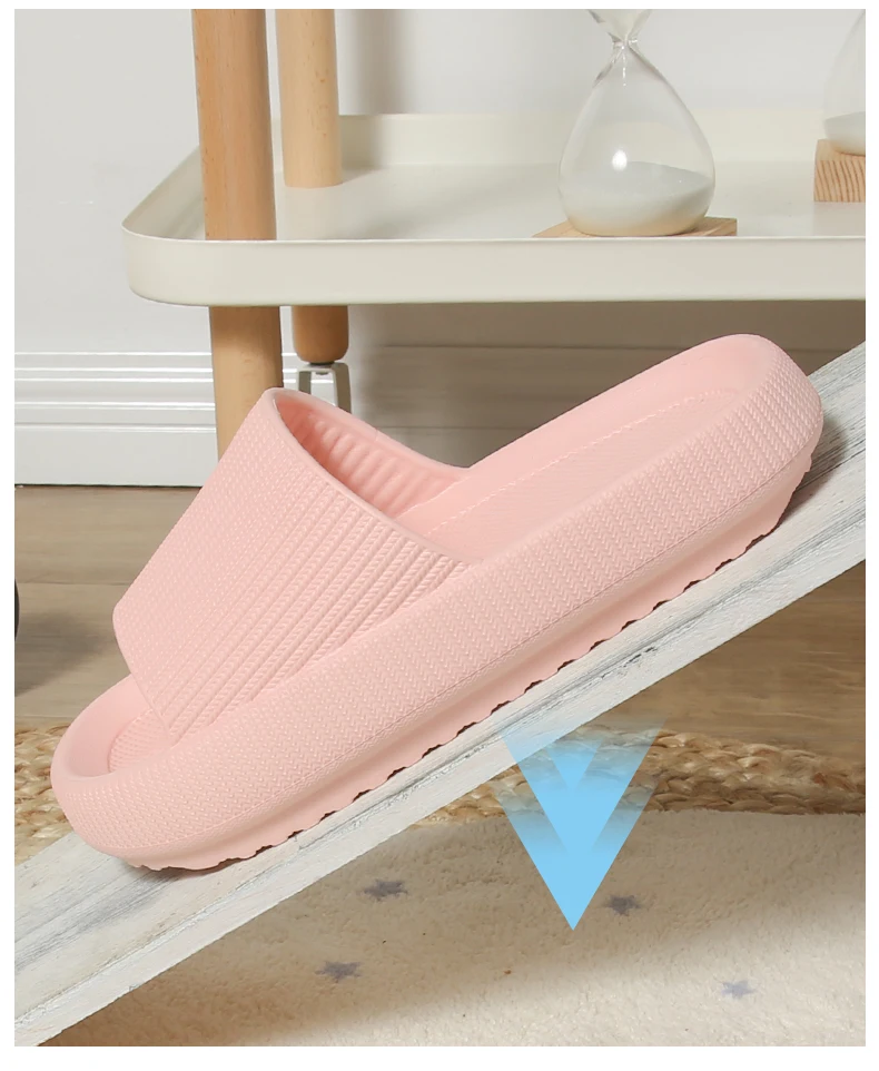

Colorful Leisure Men Ladies Indoor Bathroom Anti-slip Shoes Women Thick Platform Slippers Beach Eva Soft Sole Slide Sandals