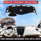 Коврик для приборной панели для Nissan Murano Z52 2015-2019, бархатный чехол для автомобильной приборной панели, Черные Блоки, пыль, снижает уровень шума, автомобильные аксессуары