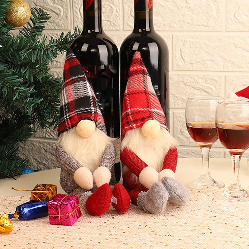 Рождественские украшения свитер Безликие кукольные бутылочки наборы одежды