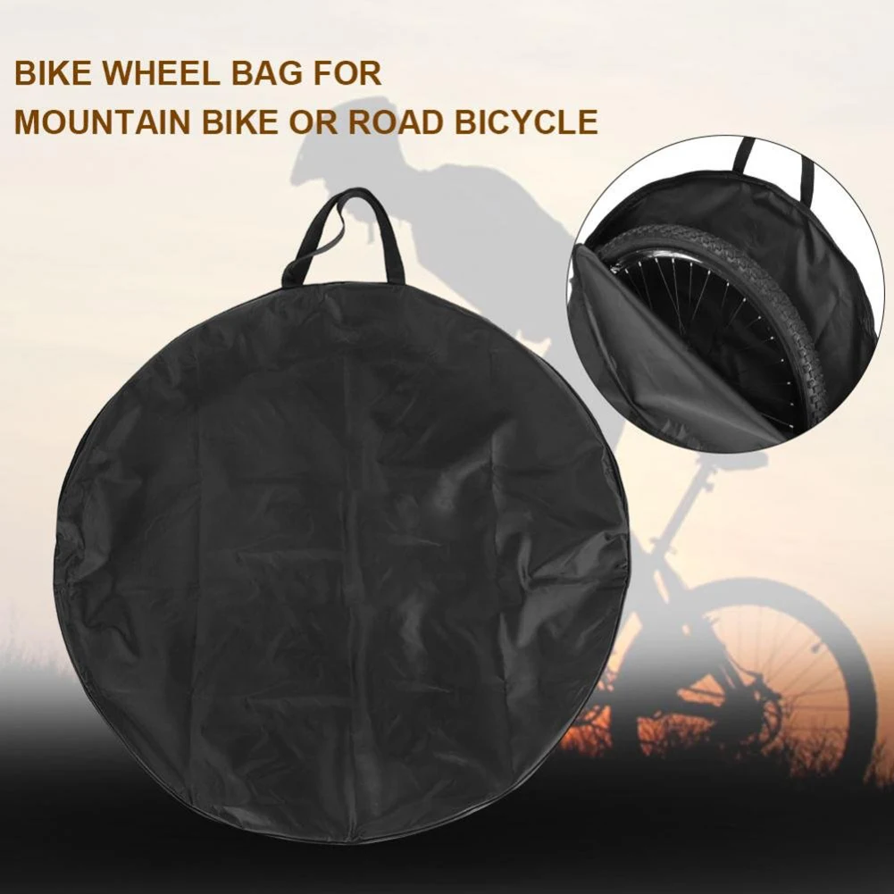 

Road MTB Bicycle Black Wheel Bag Waterproof Nylon Wheel Package Single Bike Wheel Bag Protective Holder Case Pouch Fast Delivery