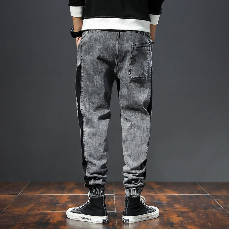 6XL Plus Size 2021New Summer High Quality Men Baggy ripped solid Pants Cargo Male Casual Denim Fashion Mens Long Jeans Trousers