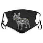 Мужские и женские маски для лица с надписью французского бульдога